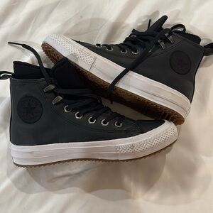 Black High-Top Sneakers